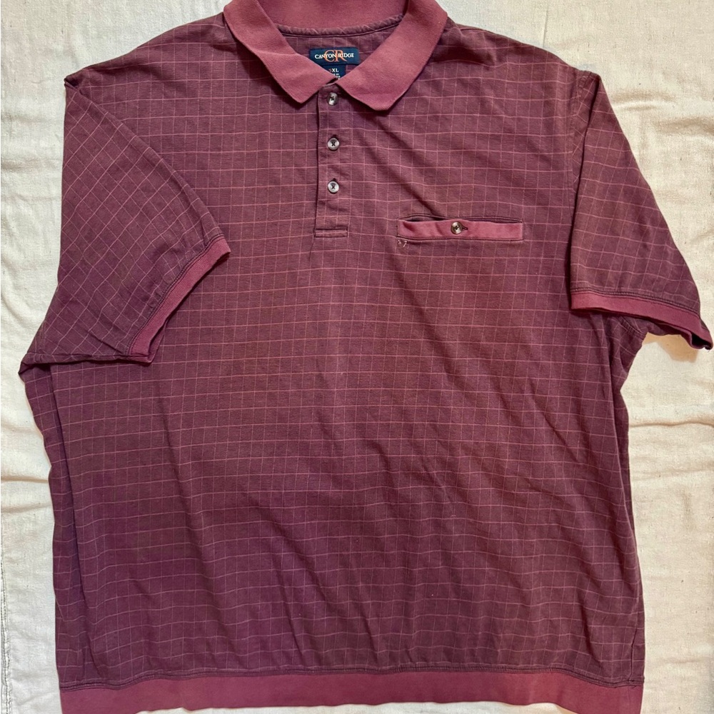 Geoffrey Beene Men's Burgundy Polo Shirt